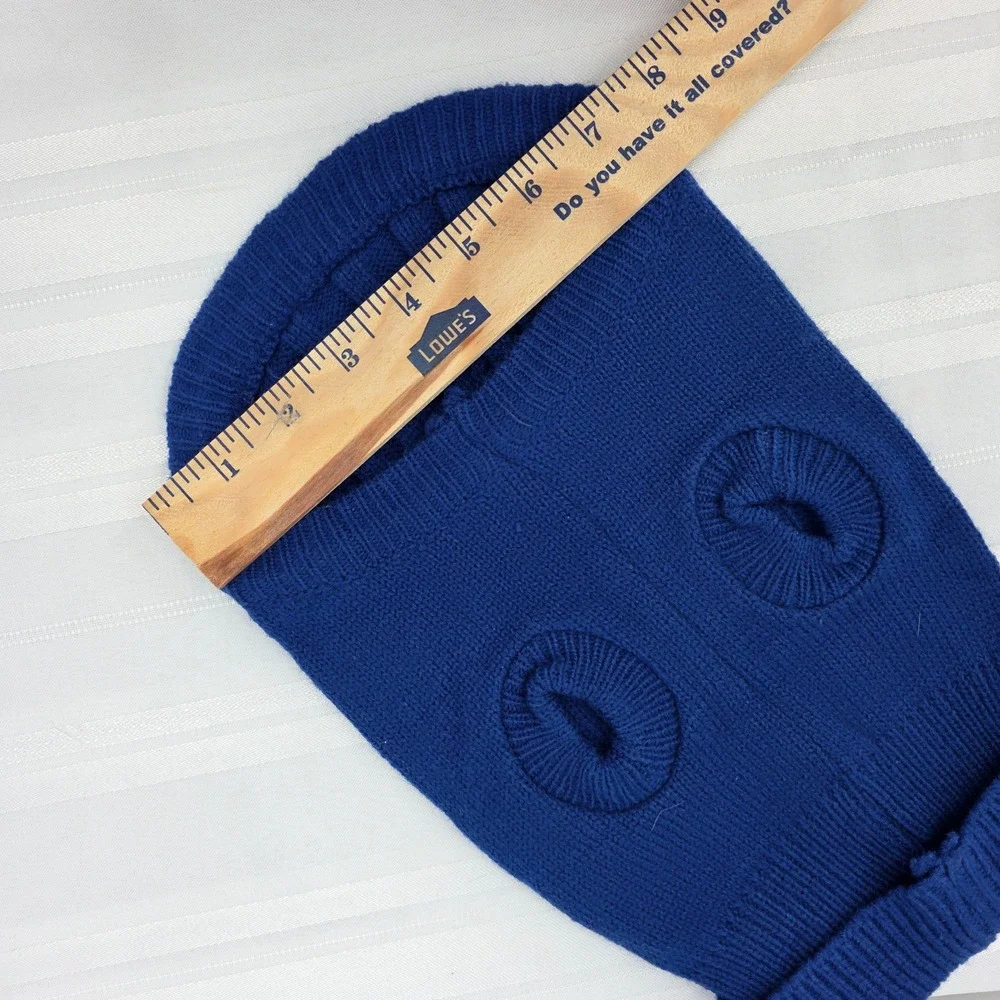 Blue Cable Knit Dog Sweater Pet‎ Winter Warm Clothing Size L